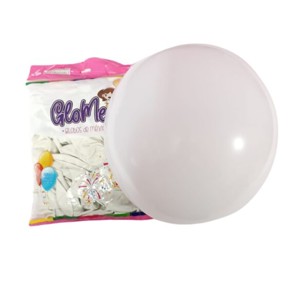 Bolsa de 25 Globos de 18" Blanco Estándar