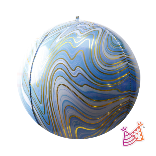 Esfera Marble Azul 24"