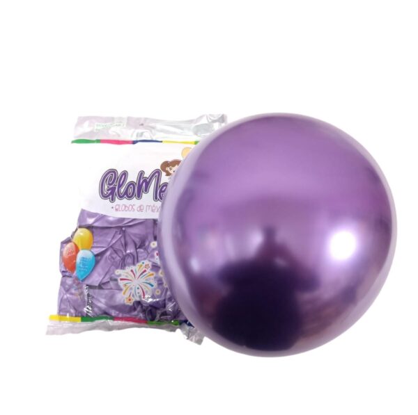 Bolsa de 50 globos de 12" Morado Chrome