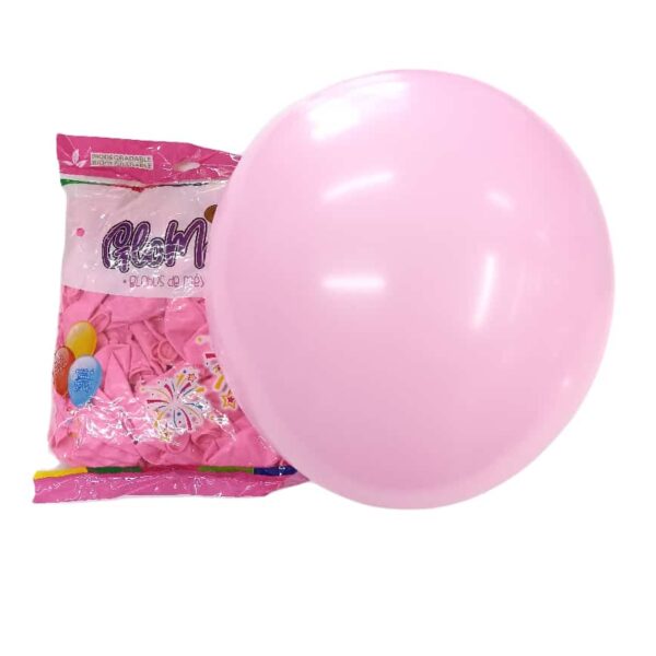 Bolsa de 100 Globos de 12" Rosa Estándar