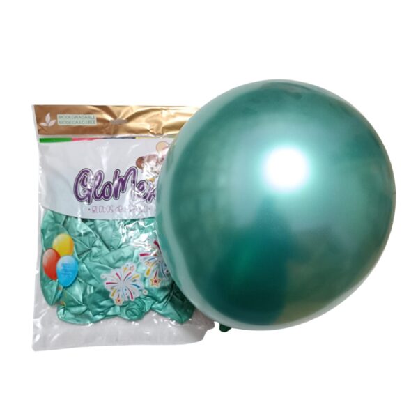 Bolsa de 50 globos de 12" Verde Chrome