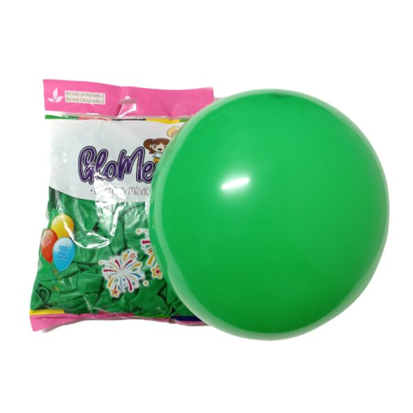 Bolsa de 100 Globos de 12" Verde Estándar